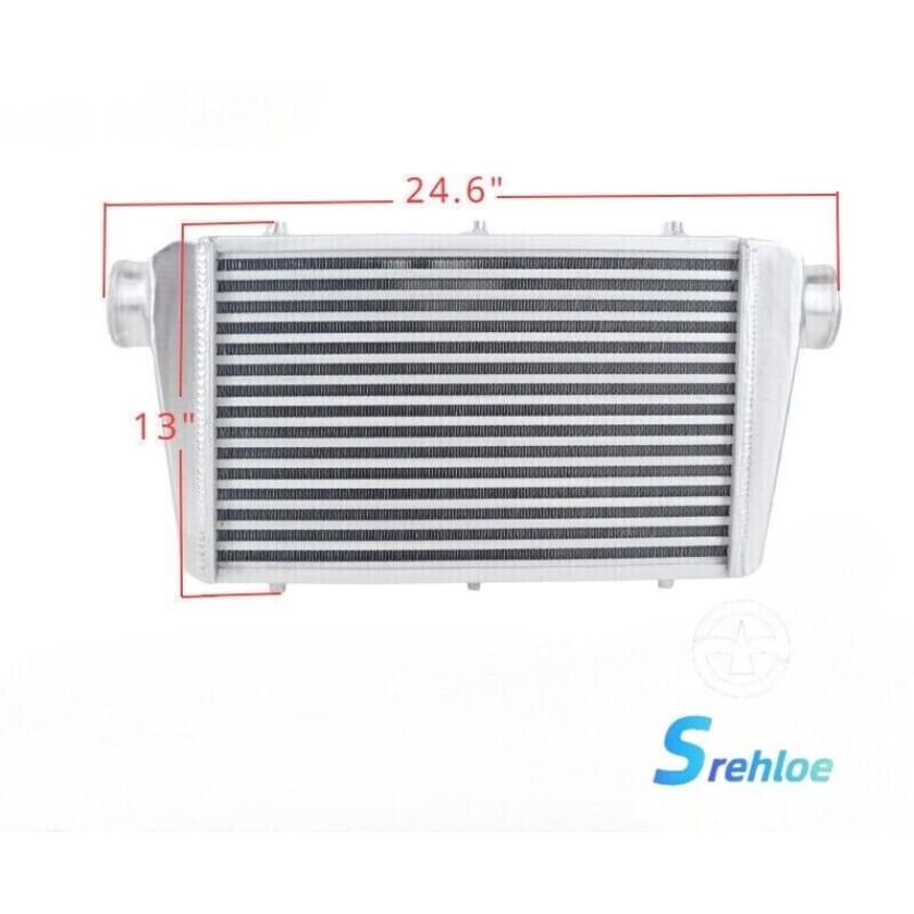 Worley 24" X 12" X 2" Universal FMIC Aluminum Turbo Intercooler 3" Inlet / Outlet