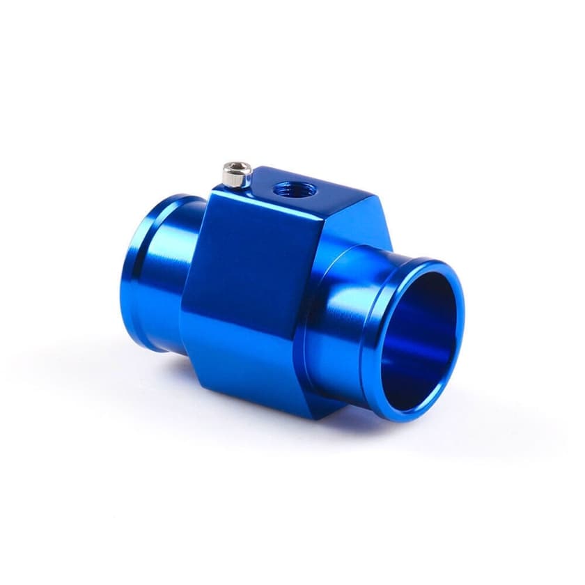 Worley 38mm 1.5" Aluminum Water Temp Temperature Joint Pipe Sensor Gauge Radiator Hose Adapter With 2 Clamps