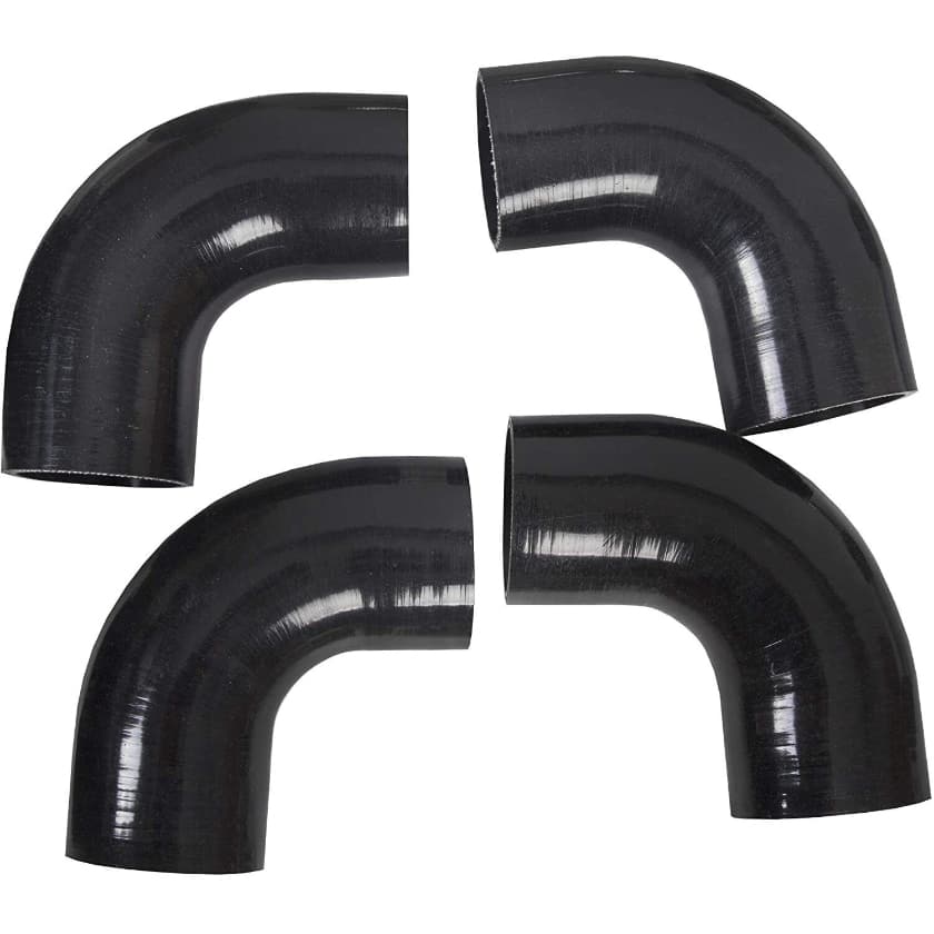 Worley 3" Inch 76mm Aluminum Universal Intercooler Turbo Piping Pipe Kit + Black hose
