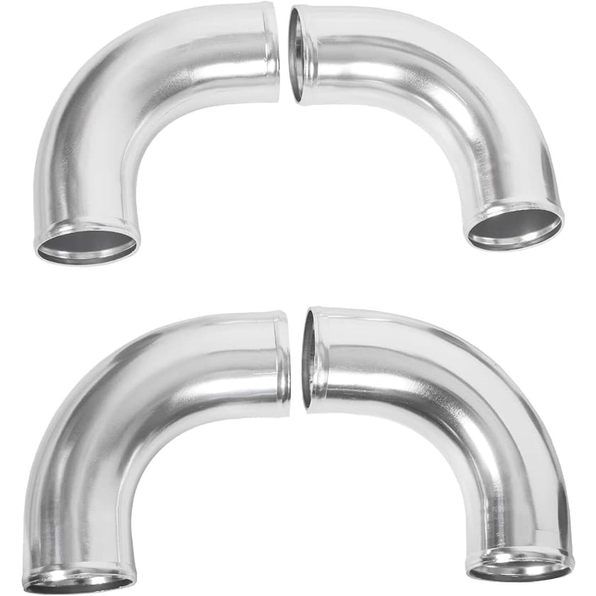 Worley 3" Inch 76mm Aluminum Universal Intercooler Turbo Piping Pipe Kit + Black hose