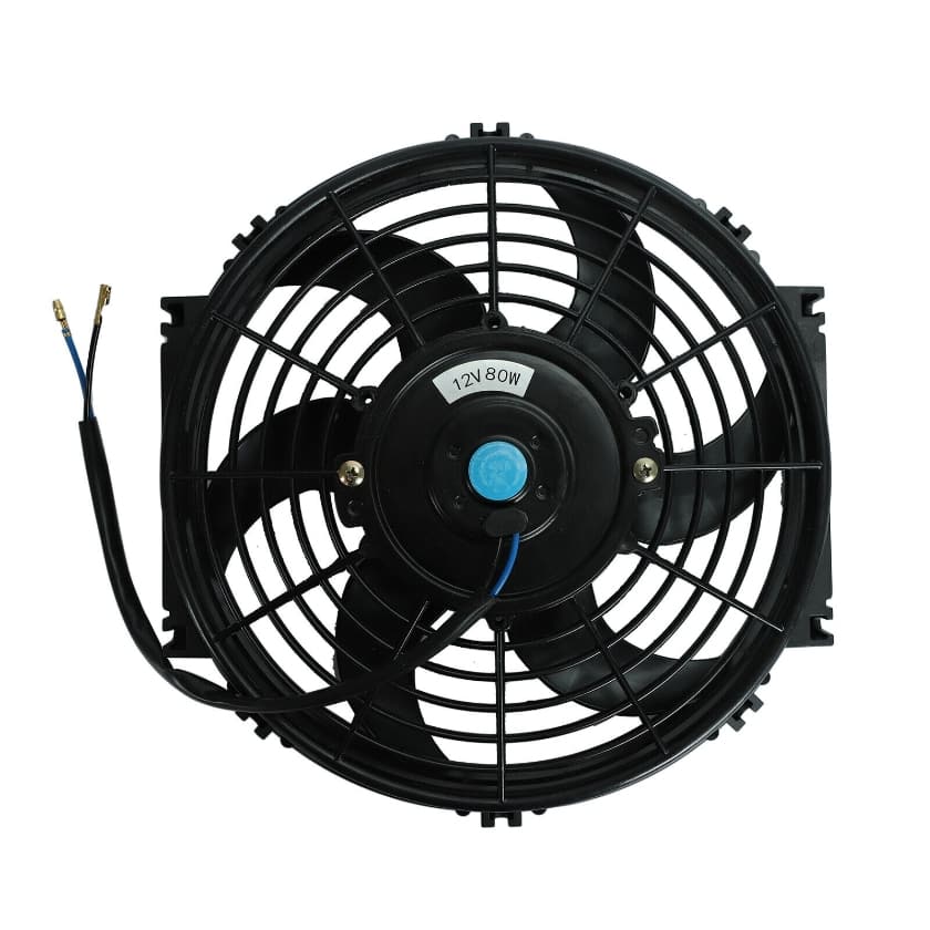 Worley Universal 1/2 PCS Curved Blade Electric Fan 10" inch 12V Volt with Mounting Fan Kit