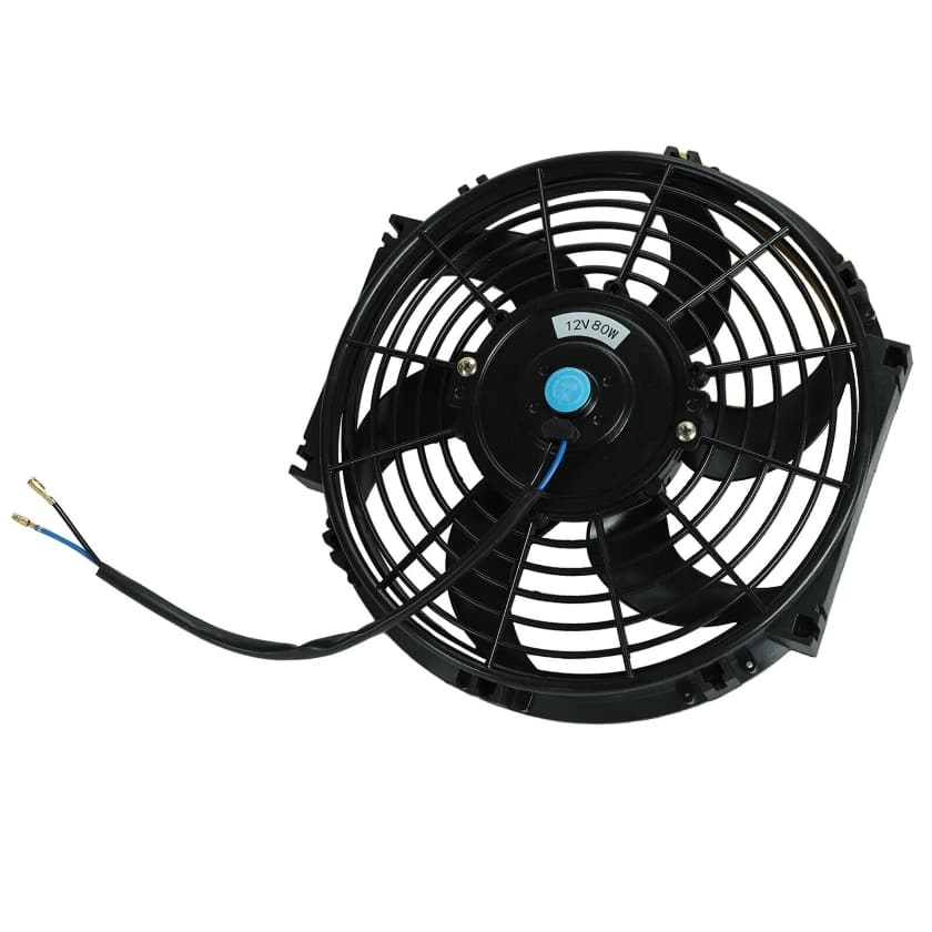 Worley Universal 1/2 PCS Curved Blade Electric Fan 10" inch 12V Volt with Mounting Fan Kit