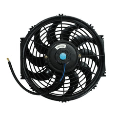 Worley Universal 1/2 PCS Curved Blade Electric Fan 12" inch 12V Volt with Mounting Fan Kit