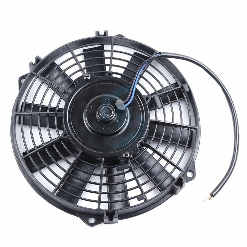 Worley Universal 1/2 PCS Curved Blade Electric Fan 14" inch 12V Volt with Mounting Fan Kit