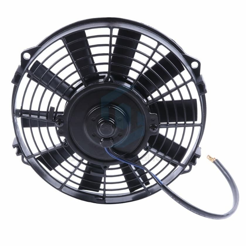 Worley Universal 1/2 PCS Curved Blade Electric Fan 14" inch 12V Volt with Mounting Fan Kit