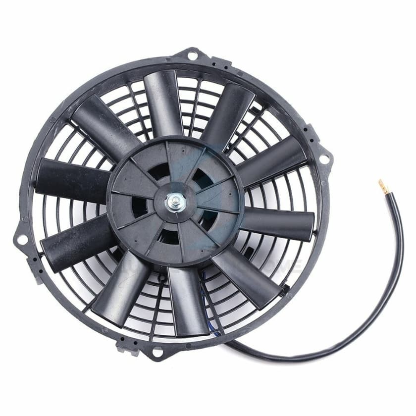 Worley Universal 1/2 PCS Curved Blade Electric Fan 14" inch 12V Volt with Mounting Fan Kit