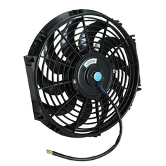 Worley Universal Curved Blade Electric Fan 9" inch 12V Volt with Mounting Fan Kit