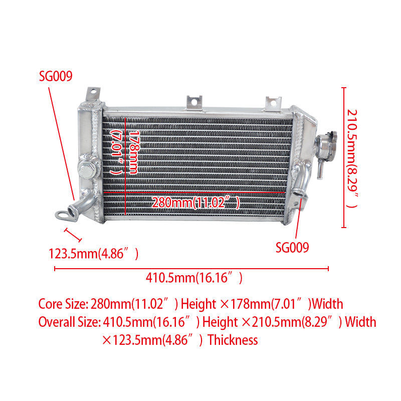 1Worley Aluminum Bike Radiator For KAWASAKI KLR650 KLR 650 2008-2010 2009 08 09 10